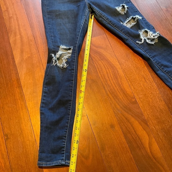 Levi's Mile High Super Skinny Distressed Denim Finish Women's Jeans - Picture 6 of 11